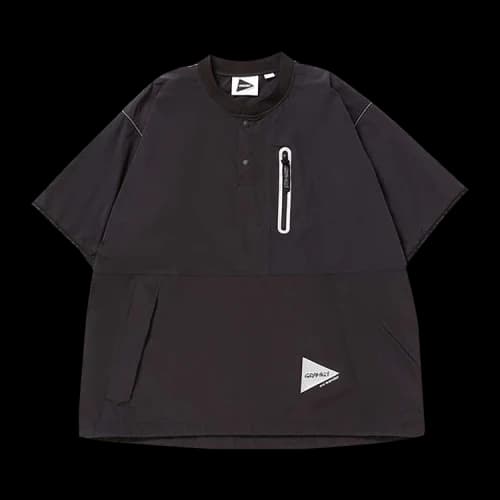 Gramicci x And Wander Patchwork Wind Tee 'Black'