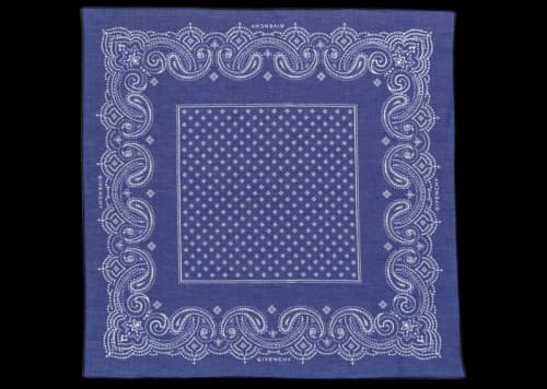 Givenchy Paisley Print Pocket Square Blue