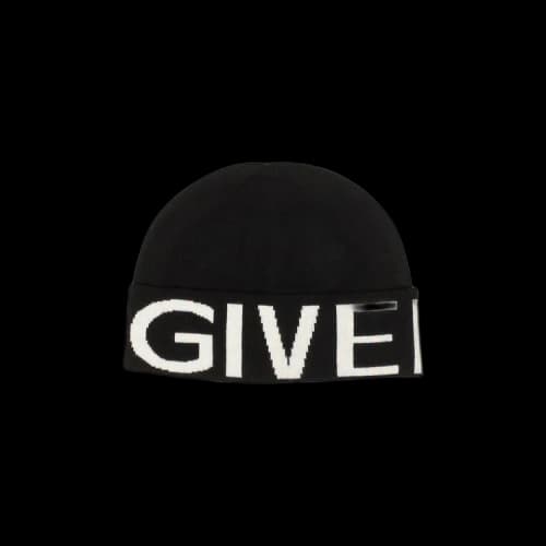 Givenchy Intarsia Knit Logo Beanie 'Black'