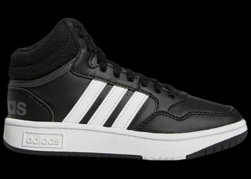 adidas Hoops Mid Core Black Cloud White Grey (GS)
