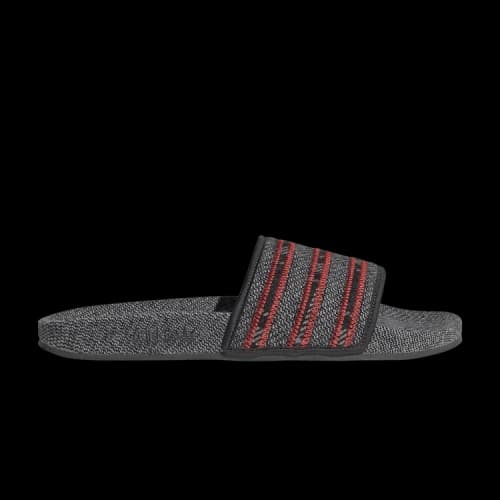 adidas Adilette Slides Vivid Red Solid Grey
