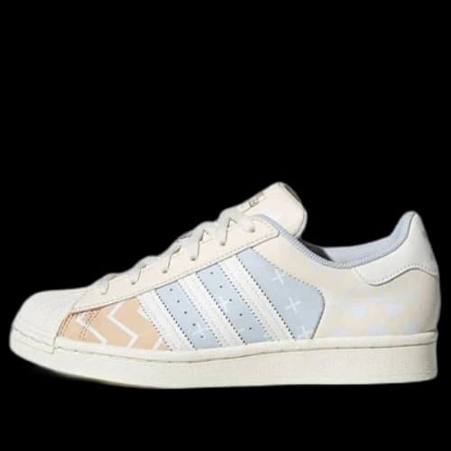 adidas originals Superstar Comfortable Wear-Resistant Sneakers Creamy 'Cream Light Bluegray' (Women's)