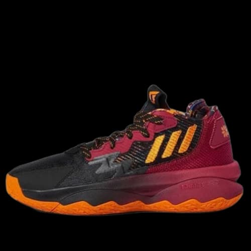 (GS) adidas Dame 8 J Black Red