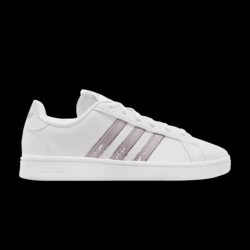 adidas Grand Court Base Beyond 'White Matte Purple Metallic' (Women's)