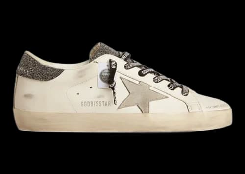 Golden Goose Super-Star Swarovski White Grey Black (Women's)