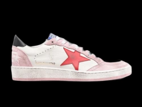 Golden Goose Ball-Star low White Pink Red (Women's)