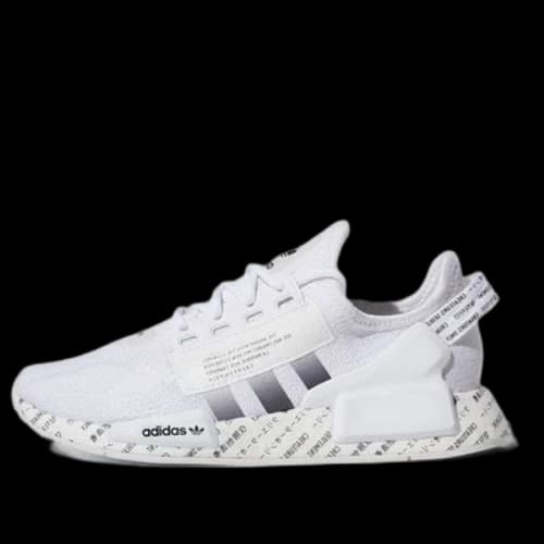 (GS) adidas originals NMD R1 V2 'White Black'