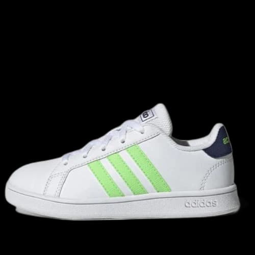 (GS) adidas Grand Court Base 'Cloud White Solar Green'