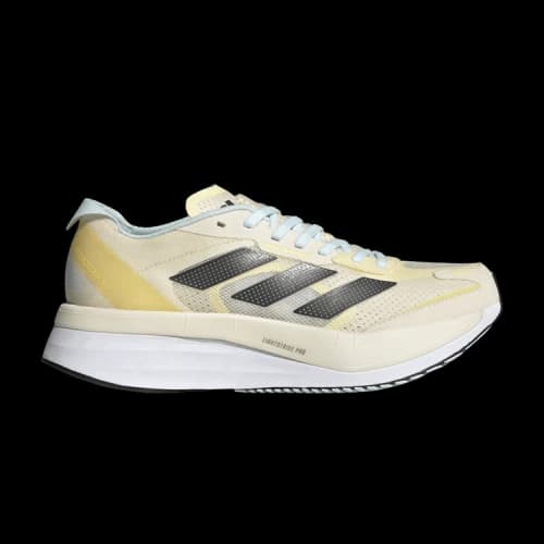 adidas Adizero Boston 11 Running Shoes Ecru Tint/Night Metallic/Beam Yellow