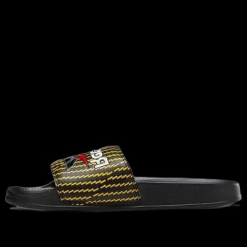 Reebok Classic Slides Athleisure Casual Sports Shoe Unisex Black Yellow