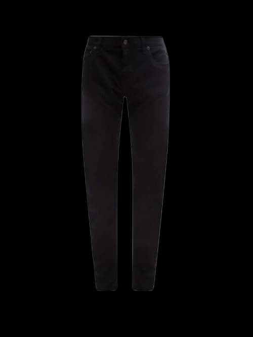 Dolce & Gabbana Man Stretch Cotton Back Embossed Logo Trousers Black