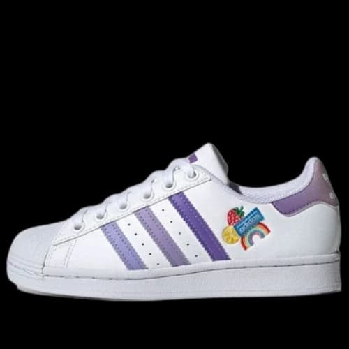 (GS) adidas originals Superstar 'White Purple'