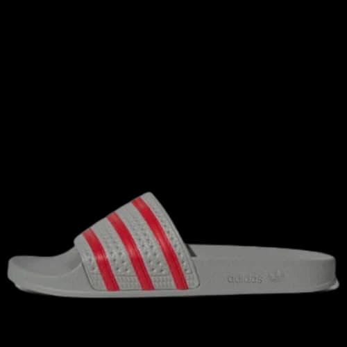 adidas originals Adilette slides Casual Wear-Resistant Grey Red Unisex Slippers 'Grey Red'