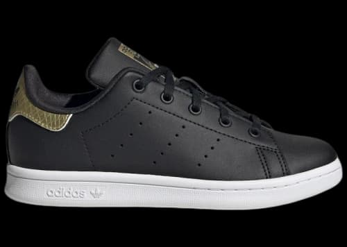 adidas Stan Smith Core Black Cloud White Gold Metallic (PS)
