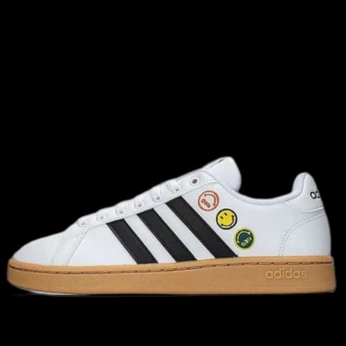 adidas neo x Smiley Grand Court 'Black White'