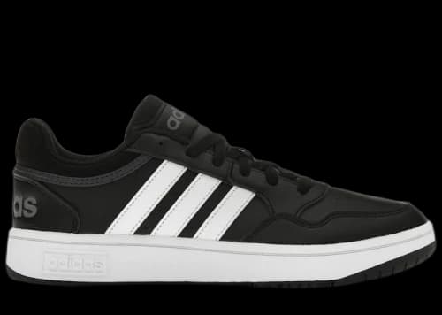 adidas Hoops 3.0 Low Black White Stripes