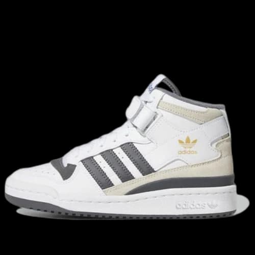 (GS) adidas originals Forum Mid Shoes 'White Grey'