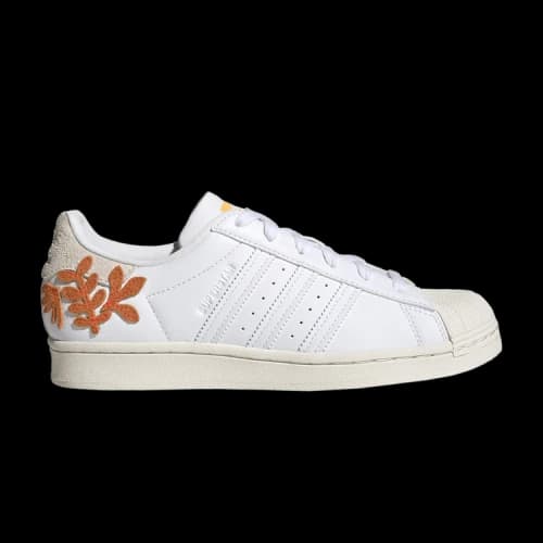 adidas Superstar 'Floral Patches - White Flash Orange' (Women's)