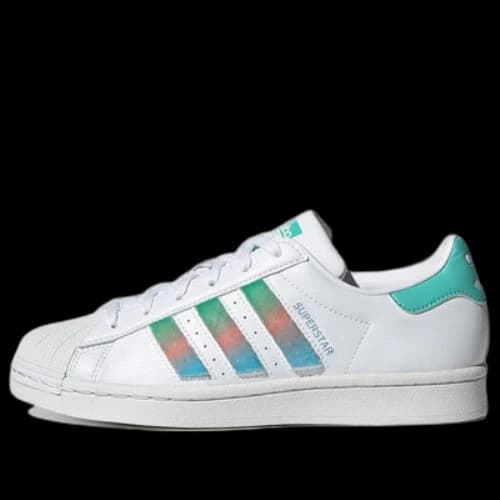 adidas originals Superstar For White/Green/Blue (Women's)