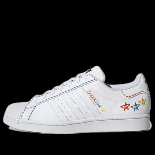 adidas Originals Superstar Shoes 'White Blue Yellow'