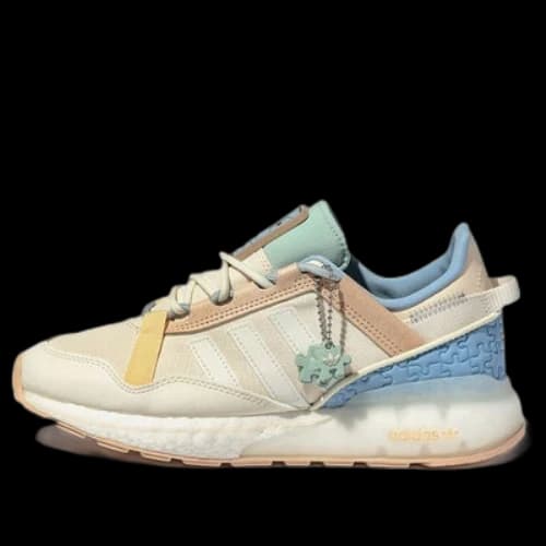 adidas originals Unisex ZX 2K Boost Pure Low-Top Running Shoes Beige/Yellow