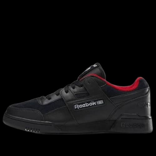 Reebok Workout Plus Casual Skateboarding Shoes 'Black Red'