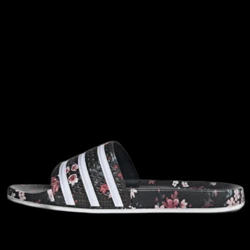 adidas originals Adilette Cozy Wear-Resistant Black Unisex Slippers 'Black White Pink'