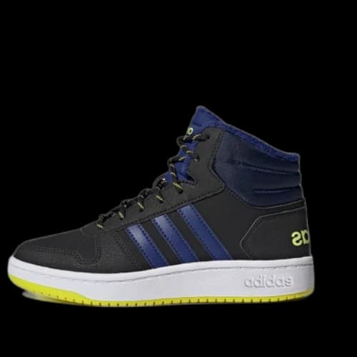 (GS) adidas Hoops 2.0 'Black Blue Neon Yellow'