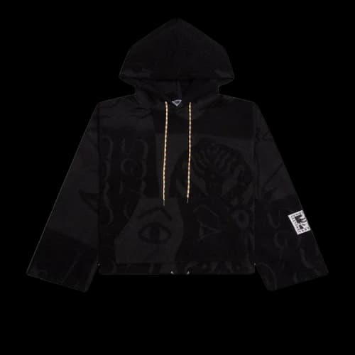 Jungles Towelling Hoodie 'Black'