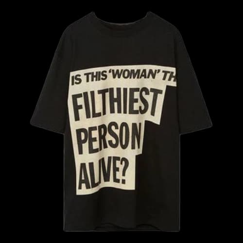 LOEWE Chest Slogan Printing Short Sleeve Unisex Black
