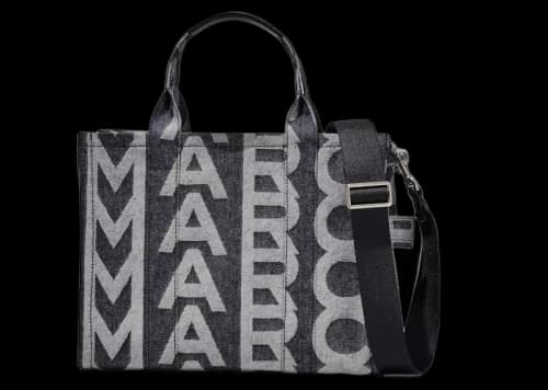 Marc Jacobs The Monogram Denim Medium Tote Bag Black