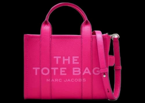 Marc Jacobs The Leather Small Tote Bag Hot Pink