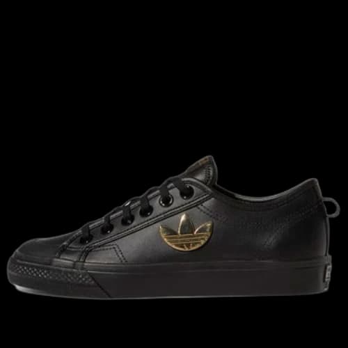 adidas Nizza Trefoil 'Carbon Black Gold' (Women's)