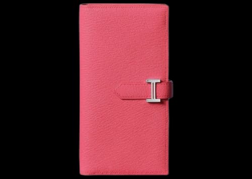 Hermes Bearn Wallet Rose Lipstick