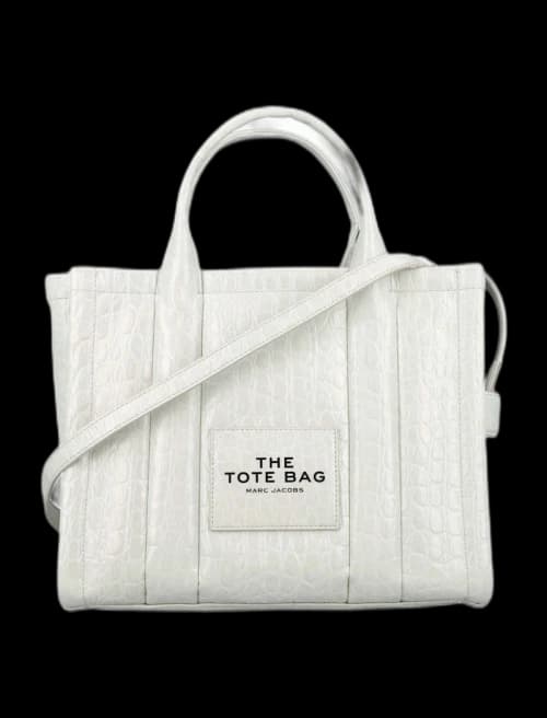 Marc Jacobs The Medium Tote Crocco Ivory