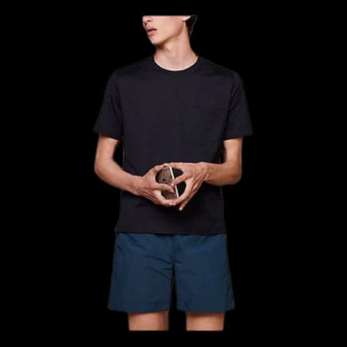 HERMES FW21 Solid Color Casual Black T-Shirt