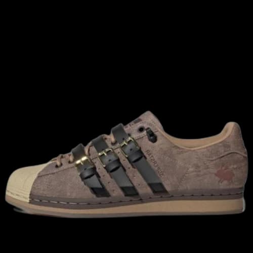 Melting Sadness x adidas originals Superstar Karoro Hole 'Brown Black Creamyellow'