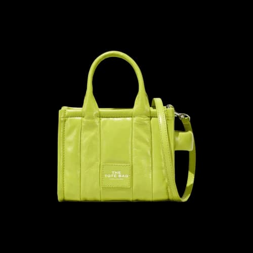Marc Jacobs Shiny Crinkle Leather Crossbody Tote Bag Acidime