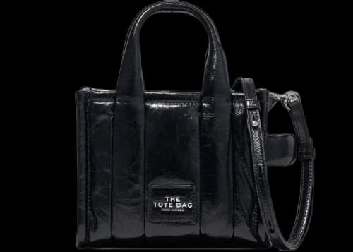 Marc Jacobs The Shiny Crinkle Micro Tote Black