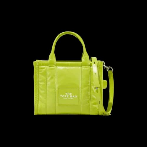 Marc Jacobs Shiny Crinkle Leather Small Tote Bag Acidime
