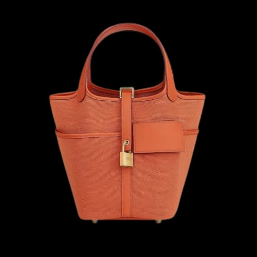 Hermes Picotin Lock 18 Pocket Bag Orange/Orange