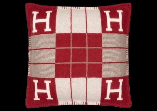 Hermes Avalon III Pillow Small Model Ecru Rouge H