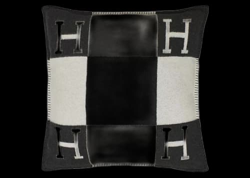 Hermes Avalon Pillow Large Model Ecru/Gris Fonce
