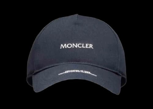 Moncler Logo Embroidered Baseball Cap Night Blue
