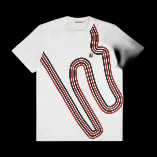 Moncler Circuit Print Short-Sleeve T-Shirt 'White/Red'