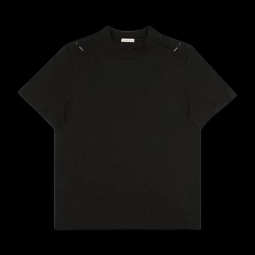Moncler Short-Sleeve Logo Piping T-Shirt 'Black'