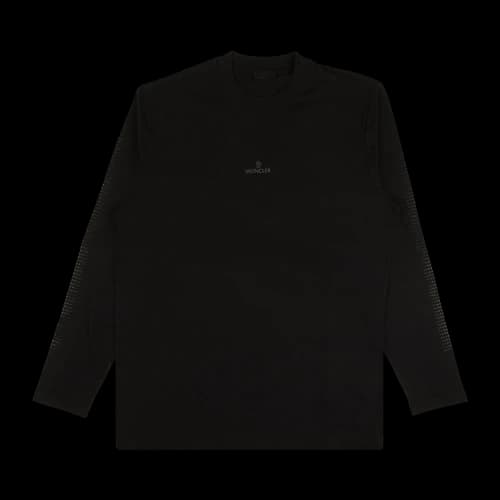 Moncler Dotted Long-Sleeve Logo T-Shirt 'Black'