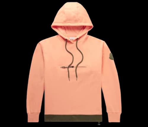 Moncler Zip Pocket Hoodie Orange