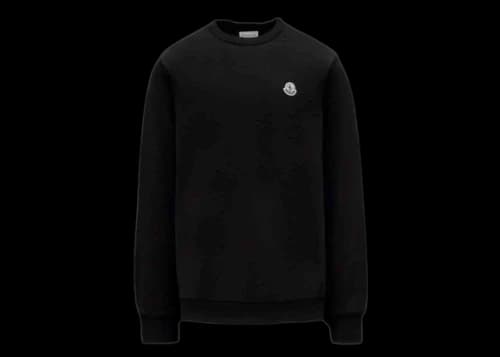 Moncler Logo Patch Sweatshirt Black