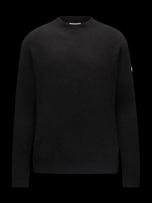 Moncler Wool and Cashmere Knit Sweater Black